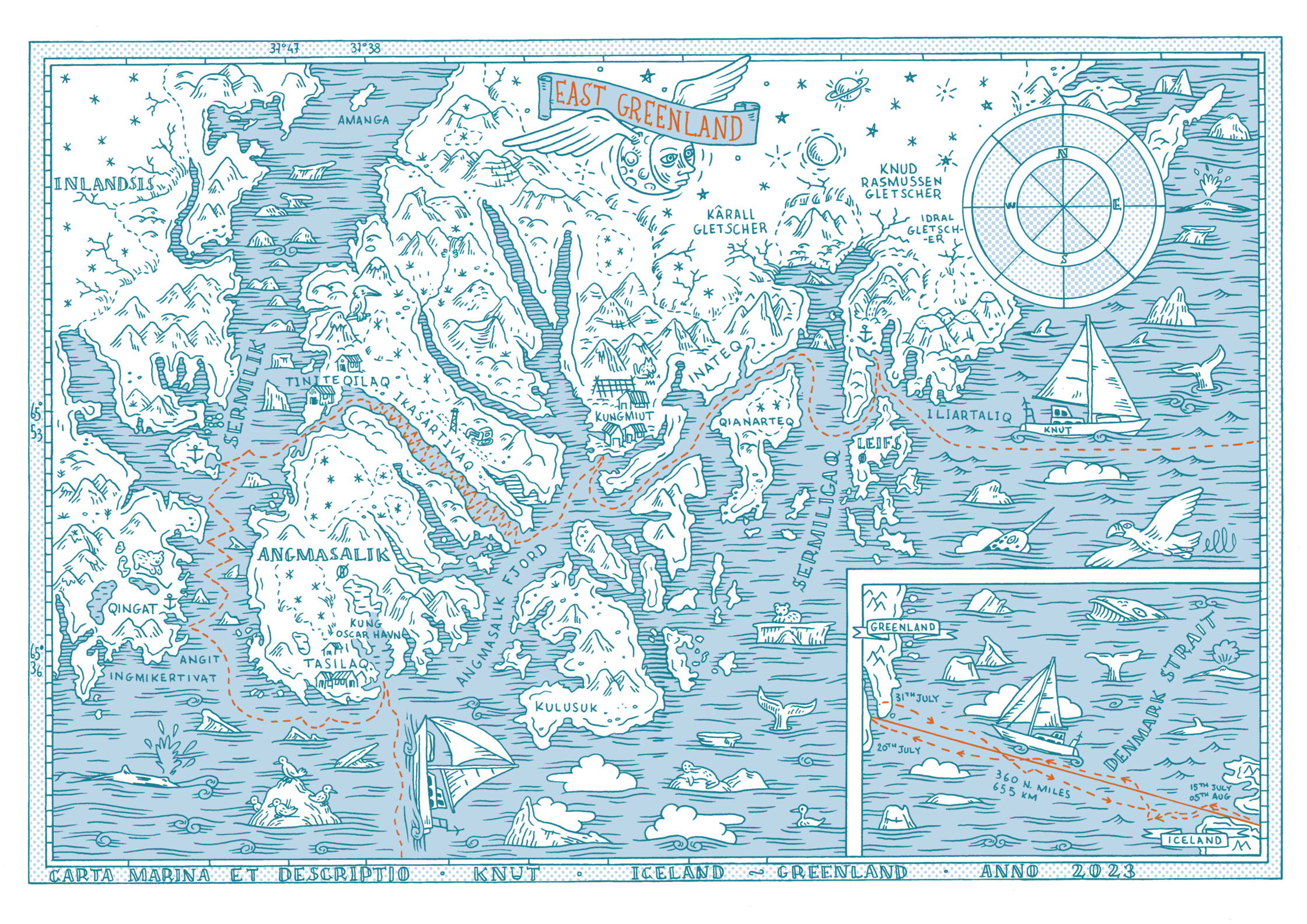 Greenland expedition map